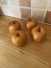 ARTIFICIAL DECORATIVE FRUIT APPLES X 4 QUALITY VERY GOOD