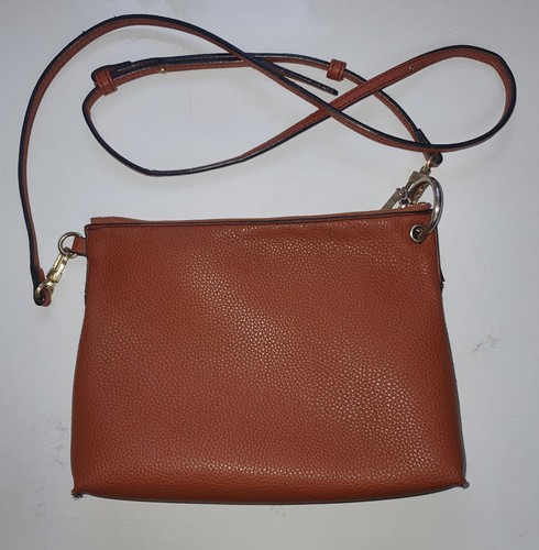 Tan leather shoulder bag - leather,