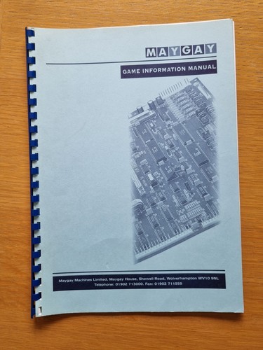 Manual for maygay donkey kong - maygay,