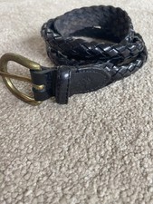 Mulberry Women’s Black Medium Plaited Leather Belt