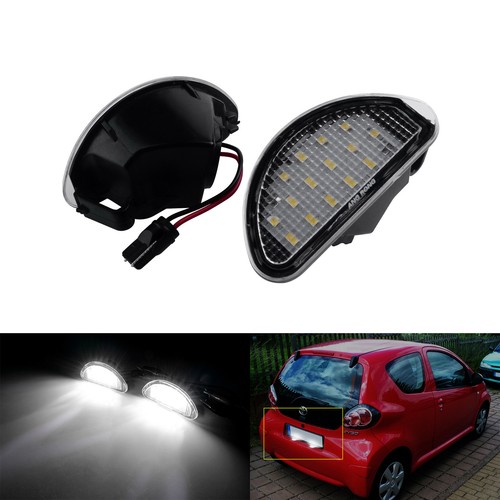 Pair white led licence number - led,