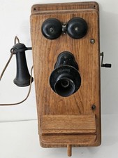 ANTIQUE KELLOGG CRANK OAK WOOD