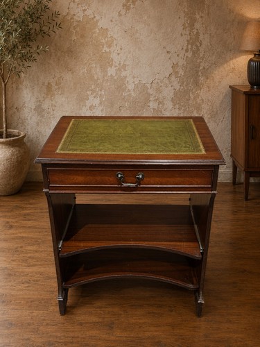 Vintage mahogany leather top - mahogany,