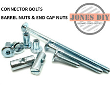 M6 JOINT CONNECTOR BOLTS | CROSS DOWEL BARREL NUTS & FURNITURE CONNECTOR END CAP