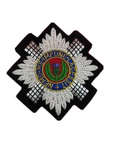 THE SCOTS GUARDS BLAZER BADGE HAND EMBROIDERED BULLION & WIRE REGIMENTAL BADGE