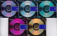 Denon Lapisia 74 minute Minidisc 5 pack fast USA flat rate shipping