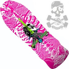POWELL PERALTA GeeGah Skull & Sword Skateboard Deck '80s BONES BRIGADE Hot Pink