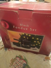 Black Fondue Set. 