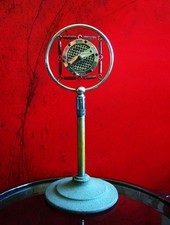 Vintage RARE 1930's Gibbs F122 model Carbon microphone Hi Z w period desk Stand