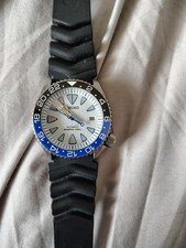 SEIKO MODDED GMT BATMAN 7002-7000 AUTO DIVERS 1993 WHITE DIAL Needs a Service