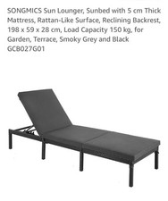 Sun Lounger Rattan Style