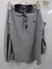 Jasper Conran junior j Boys 6-7 Top, Slouch Style Long Sleeved, Grey