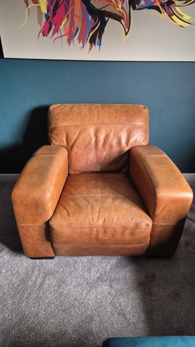Tan leather armchair dfs - tan,