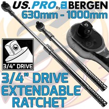 US PRO 3/4" Dr 24T Tooth Extendable Ratchet Handle Extra Long 630mm - 1000mm CRV