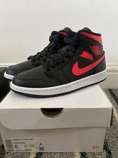 JORDAN 1 MID SIREN RED AND