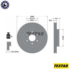 2x BRAKE DISC 92285803 FOR
