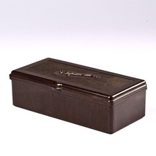 Vintage Dark Brown Bakelite “Cigarettes” Lidded Box – (Tobacciana)