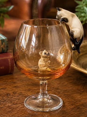 Vintage cat mouse - vintage,