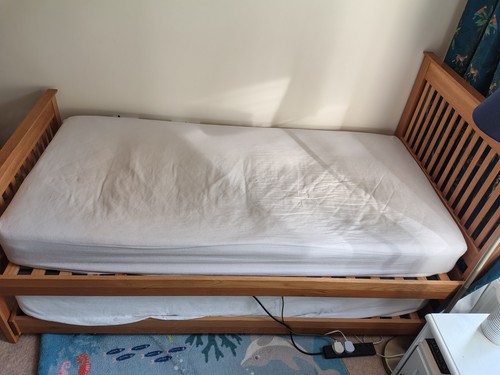 Single wooden bed - single, with