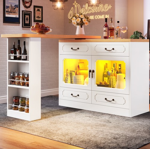 Kitchen island bar table - table, with