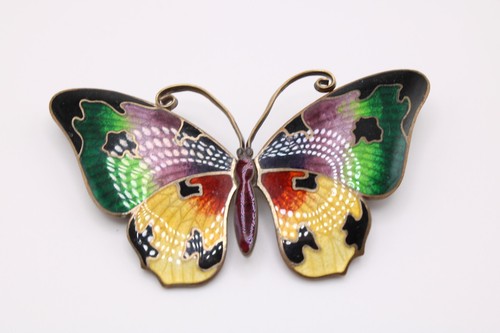 Vintage enamel butterfly