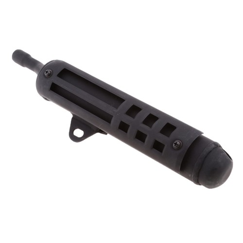 Black motorbike exhaust parts - black,