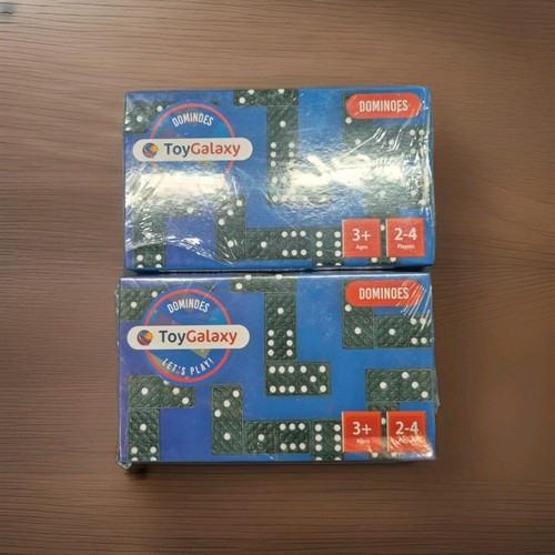 Black dominoes boxed game - black,