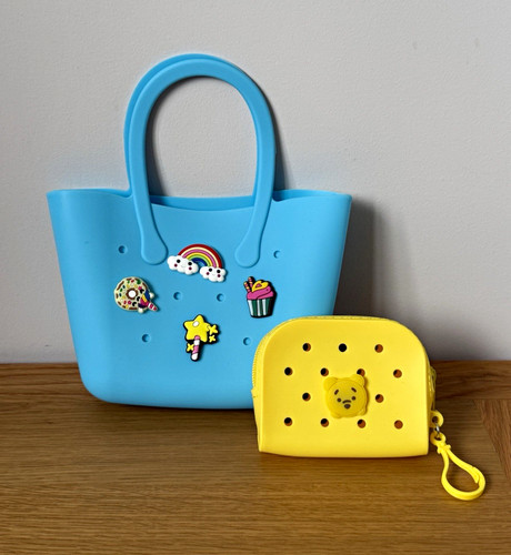 Small blue silicone - small, handbag