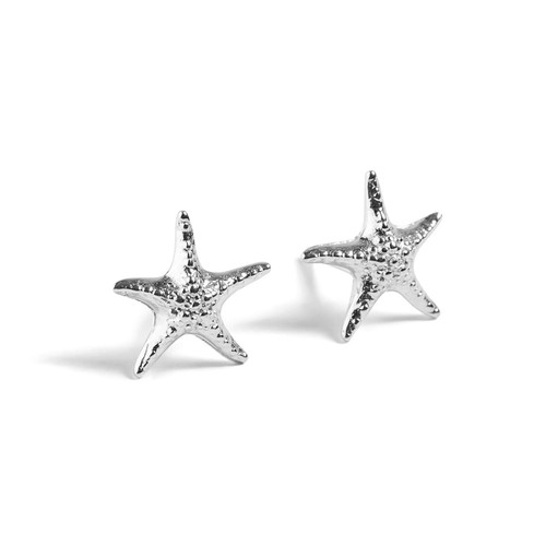 Silver starfish stud earrings - starfish,