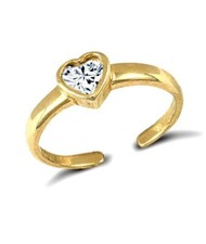 9ct Gold Toe Ring Heart