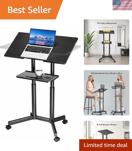 Durable mobile standing desk - standing,