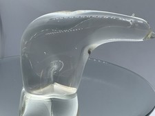 Glass Polar Bear Figurine -