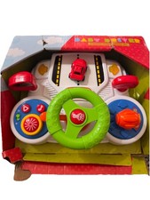 Kids Steering Wheel Driving Playset with Lights & Sounds – Car Simulation Toy
