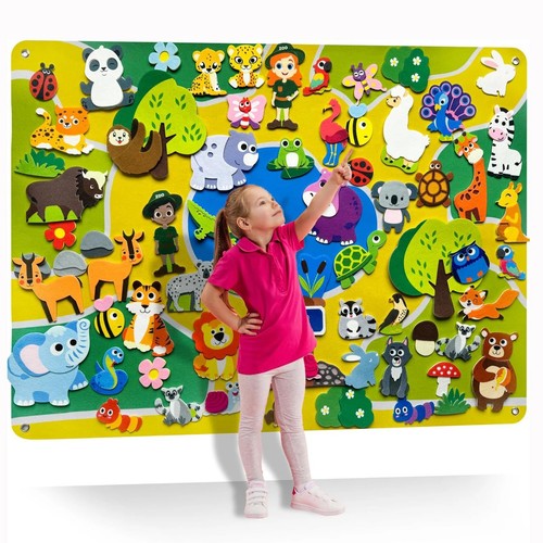 Zoo animals felt story board - felt,