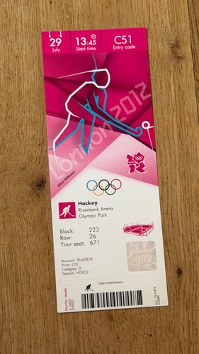 Ticket 2012 london - london, olympics