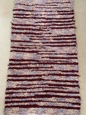 Red Rustic Rug Hand Woven Cotton Rug Handmade Bohemian Runner Floor Mat Carpet