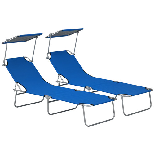 Outsunny folding sun lounger - sun,