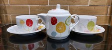 Paperchase Teapot . Cups / Teaplates Porcelain.