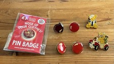 Collection of Red Nose Day Enamelled Pin Badges. Various Designs. VGC.