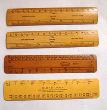 Vintage Small Wooden Ruler X 4