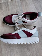 Zara Trafaluc Burgundy & Grey