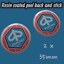 35mm Vespa Piaggio Italy resin badges Scooter tool forks body panel leg shield 
