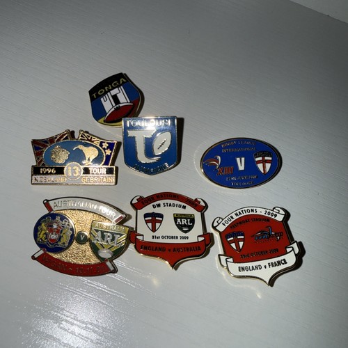 Rugby league enamel pin - league,