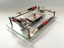 ANTIQUE SILVER PLATE & GLASS