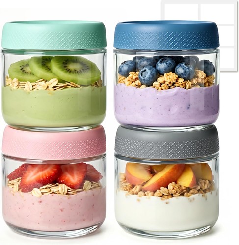 Comsaf overnight oats jars - overnight,
