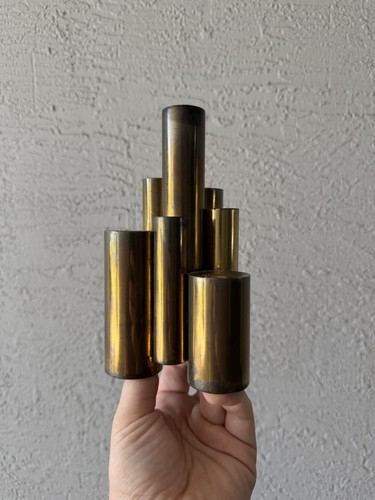 Vintage modernist brass - 7, tube