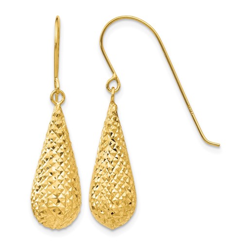 14k yellow gold diamond cut - 14k, diamond-cut