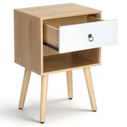 White bedside tables - white,
