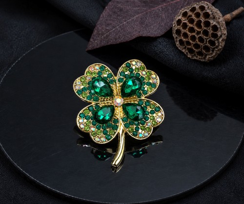 Irish shamrock green crystal - irish,