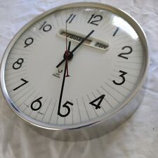Vintage Jaz French Wall Clock - Original Battery Mov. - Auto Perpetual Calander 